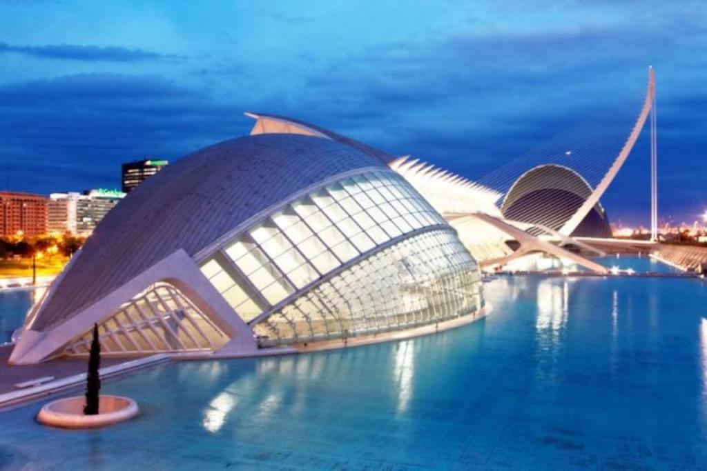 Valencia Las Artes Y Ciencias + Garaje + Netflix Luaran gambar